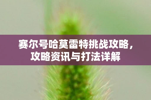 赛尔号哈莫雷特挑战攻略，攻略资讯与打法详解