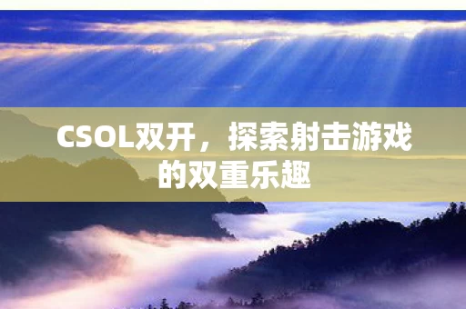 探索射击游戏的双重乐趣图片