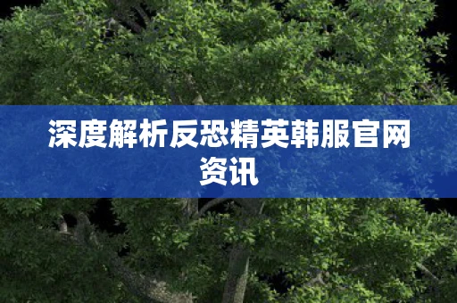 深度解析反恐精英韩服官网资讯
