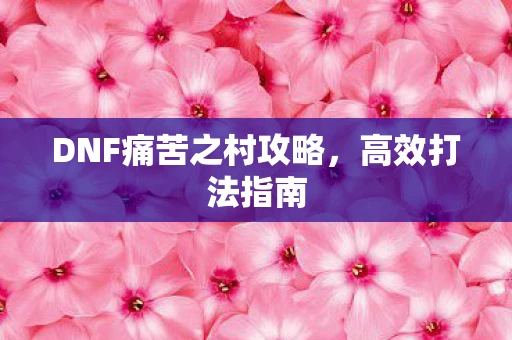 DNF痛苦之村攻略，高效打法指南