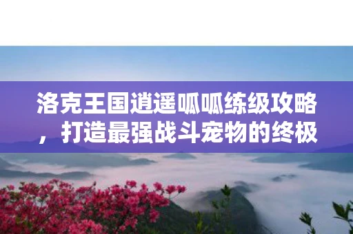 洛克王国逍遥呱呱练级攻略，打造最强战斗宠物的终极指南