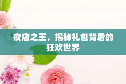 夜店之王，揭秘礼包背后的狂欢世界