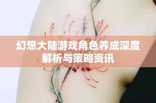 幻想大陆游戏角色养成深度解析与策略资讯