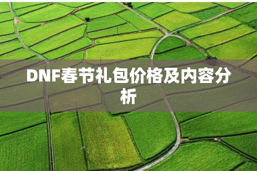 DNF春节礼包价格及内容分析