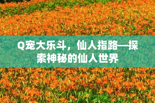 Q宠大乐斗，仙人指路—探索神秘的仙人世界