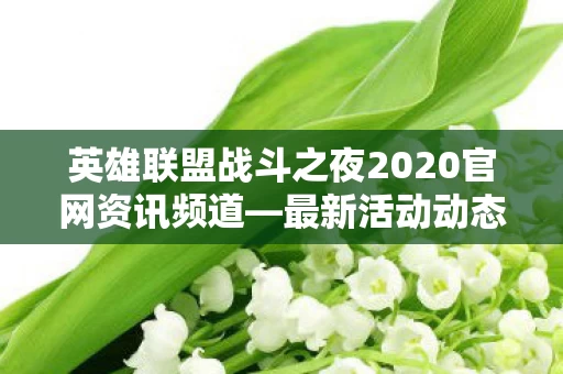 英雄联盟战斗之夜2020官网资讯频道图片