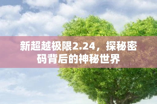 新超越极限2.24，探秘密码背后的神秘世界