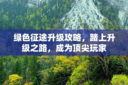 绿色征途升级攻略图片