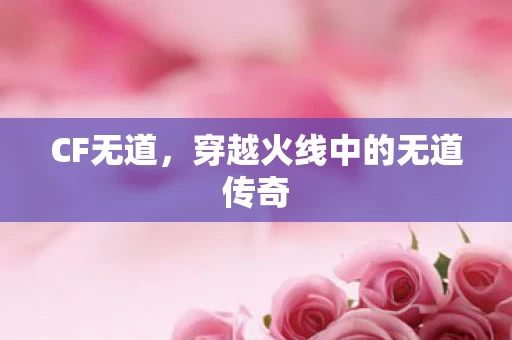 穿越火线中的无道传奇图片