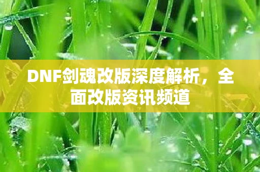 DNF剑魂改版深度解析图片