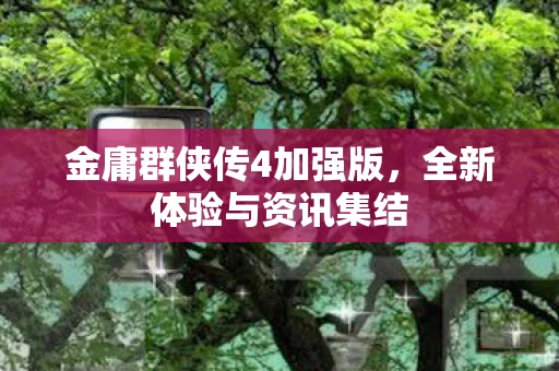 金庸群侠传4加强版，全新体验与资讯集结