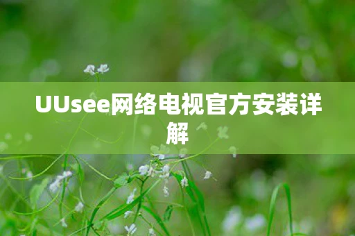 UUsee网络电视官方安装详解