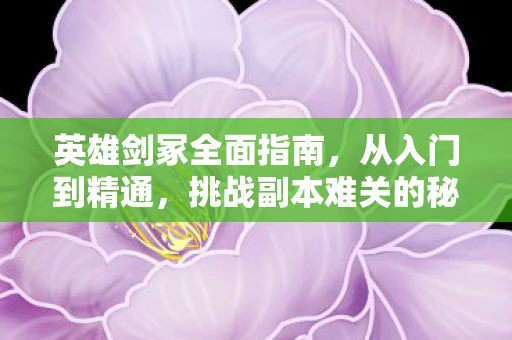 英雄剑冢全面指南，从入门到精通，挑战副本难关的秘诀