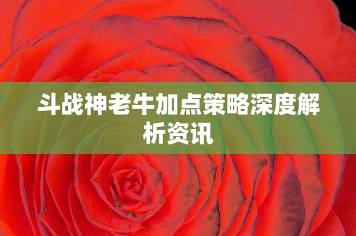 斗战神老牛加点策略深度解析资讯图片