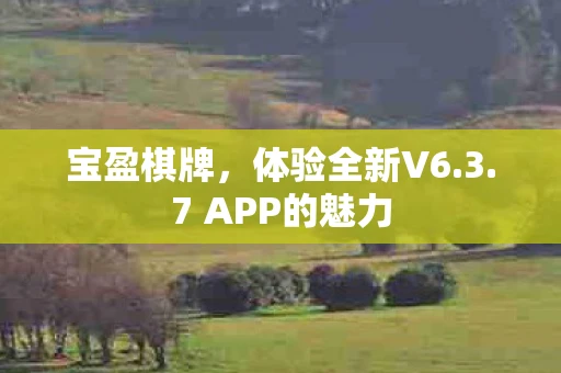 宝盈棋牌，体验全新V6.3.7 APP的魅力