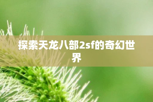 探索天龙八部2sf的奇幻世界