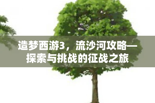 造梦西游3，流沙河攻略—探索与挑战的征战之旅