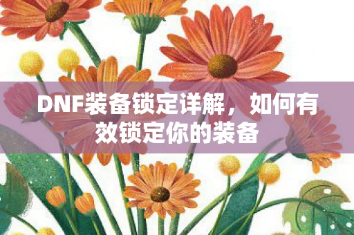 DNF装备锁定详解，如何有效锁定你的装备