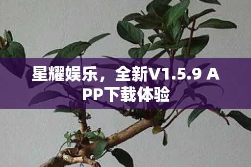 星耀娱乐，全新V1.5.9 APP下载体验