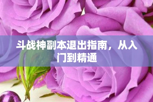 斗战神副本退出指南，从入门到精通