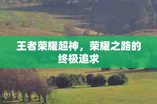 王者荣耀超神，荣耀之路的终极追求