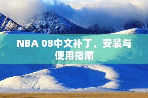 NBA 08中文补丁，安装与使用指南
