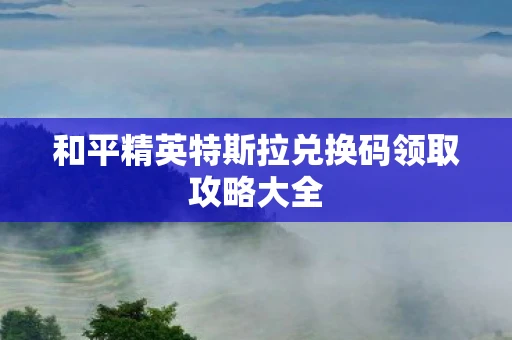 和平精英特斯拉兑换码领取攻略大全