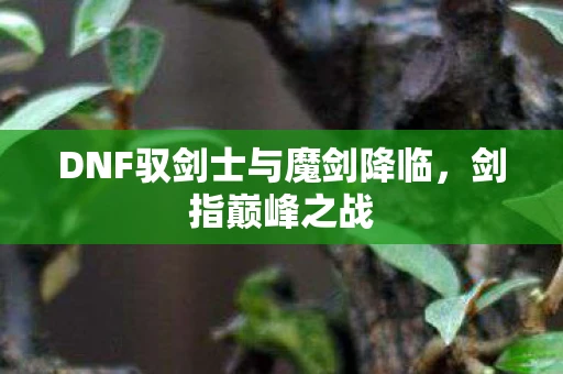 DNF驭剑士与魔剑降临，剑指巅峰之战