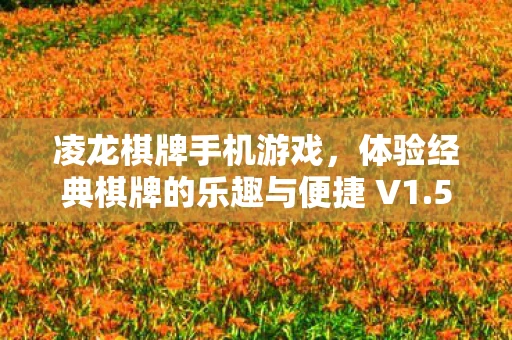 凌龙棋牌手机游戏，体验经典棋牌的乐趣与便捷 V1.5.64版本全新体验下载