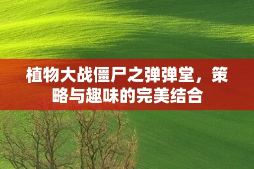 植物大战僵尸之弹弹堂，策略与趣味的完美结合