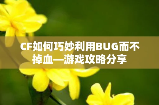 CF如何巧妙利用BUG而不掉血—游戏攻略分享
