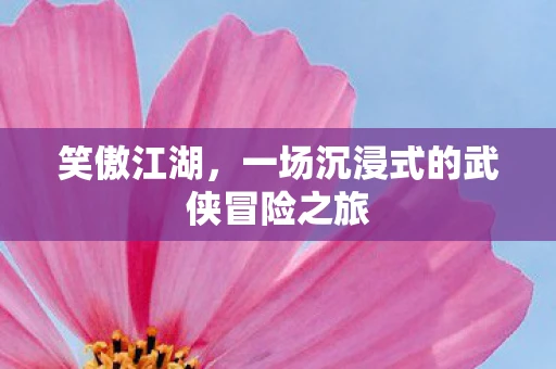 笑傲江湖，一场沉浸式的武侠冒险之旅