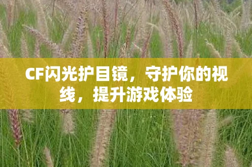 CF闪光护目镜，守护你的视线，提升游戏体验