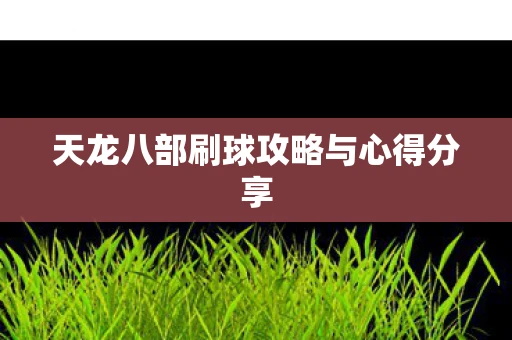 天龙八部刷球攻略与心得分享