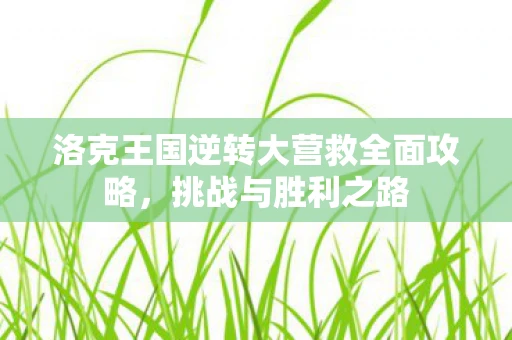 洛克王国逆转大营救全面攻略，挑战与胜利之路