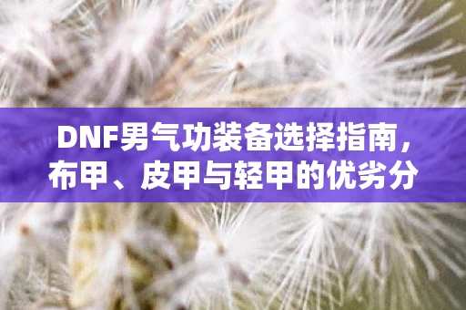 DNF男气功装备选择指南，布甲、皮甲与轻甲的优劣分析