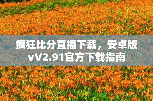 疯狂比分直播下载，安卓版vV2.91官方下载指南