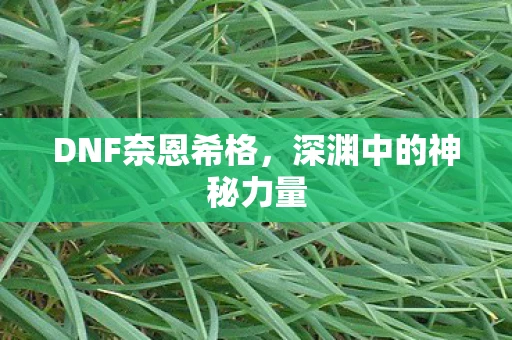 DNF奈恩希格，深渊中的神秘力量