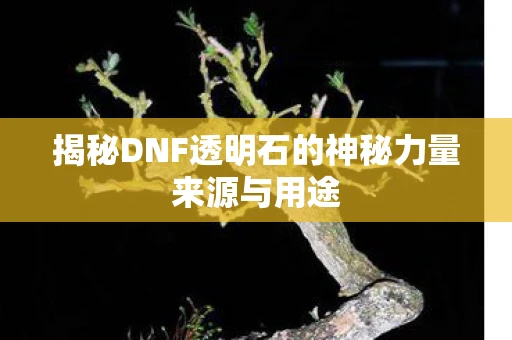 揭秘DNF透明石的神秘力量来源与用途