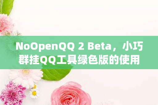 NoOpenQQ 2 Beta，小巧群挂QQ工具绿色版的使用体验