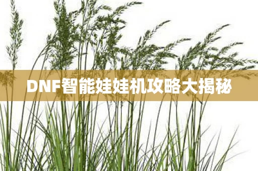 DNF智能娃娃机攻略大揭秘图片