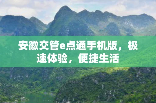 安徽交管e点通手机版图片