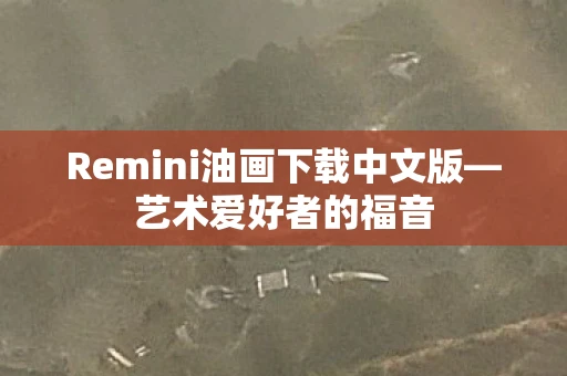 Remini油画下载中文版—艺术爱好者的福音