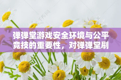 弹弹堂游戏安全环境与公平竞技的重要性，对弹弹堂刷点卷挂的思考