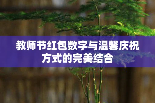 教师节红包数字与温馨庆祝方式的完美结合