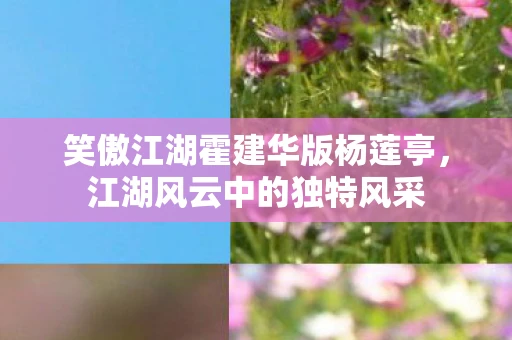 笑傲江湖霍建华版杨莲亭，江湖风云中的独特风采