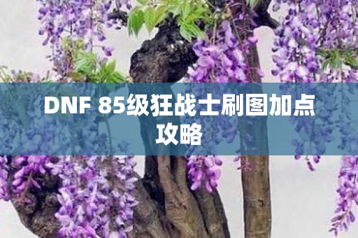 DNF 85级狂战士刷图加点攻略
