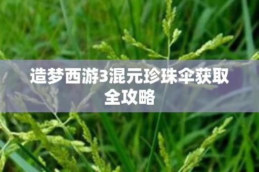 造梦西游3混元珍珠伞获取全攻略