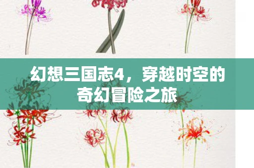 幻想三国志4，穿越时空的奇幻冒险之旅