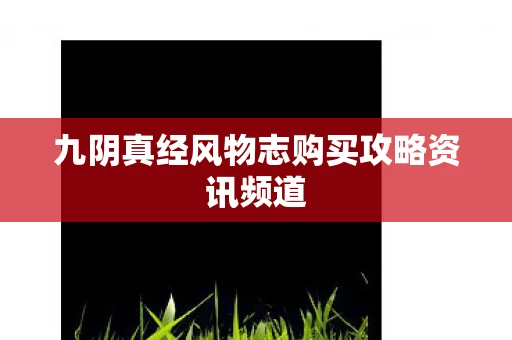 九阴真经风物志购买攻略资讯频道